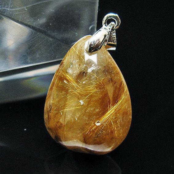 ゴールドタイチンルチル ペンダント [T741-2235]