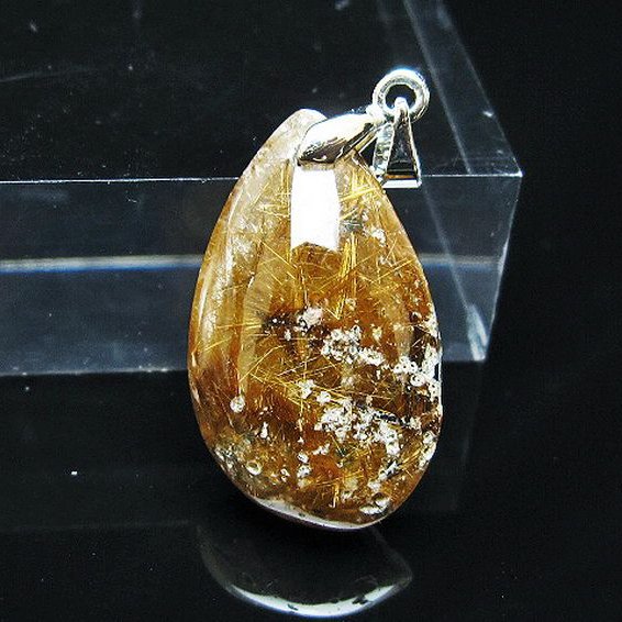 ゴールドタイチンルチル ペンダント [T741-2243]