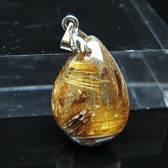 ゴールドタイチンルチル ペンダント [T741-2254]