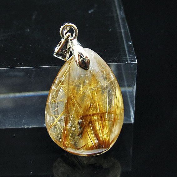 ゴールドタイチンルチル ペンダント [T741-2261]