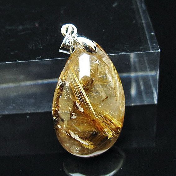 ゴールドタイチンルチル ペンダント [T741-2266]