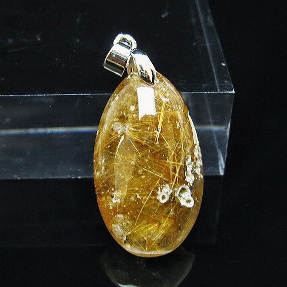 ゴールドタイチンルチル ペンダント [T741-2267]