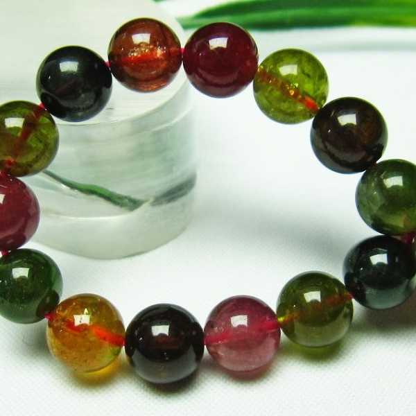 ミックスカラートルマリン ブレスレット 8mm [T75-5413]