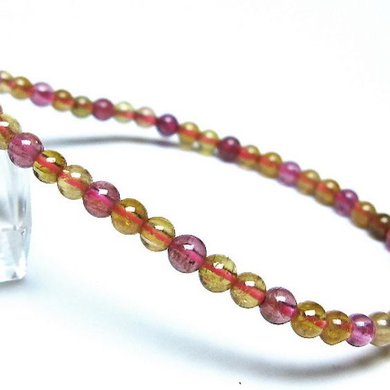 ミックスカラートルマリン ブレスレット 4mm [t75-7356]