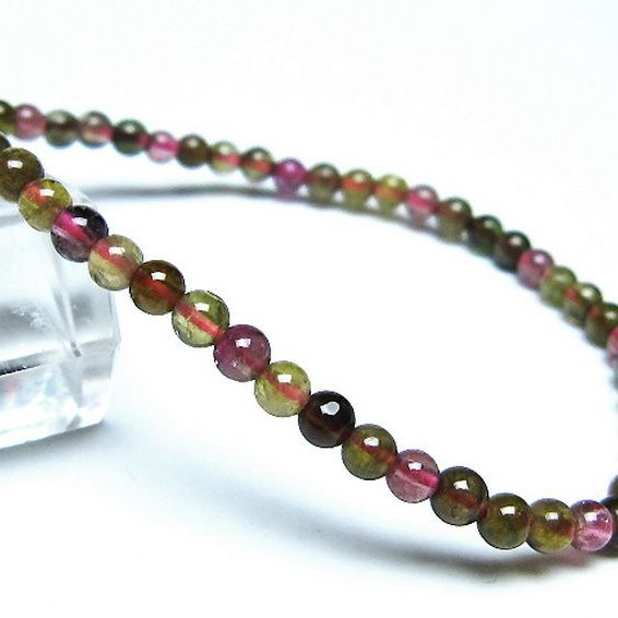 ミックスカラートルマリン ブレスレット 4mm [t75-7371]