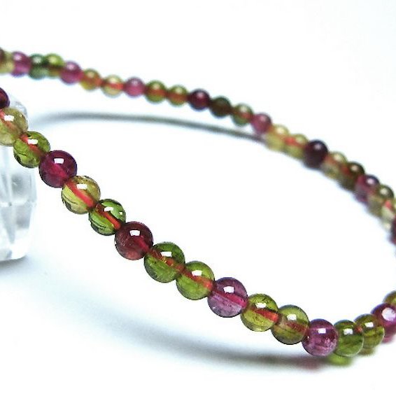 ミックスカラートルマリン ブレスレット 4mm [t75-7387]