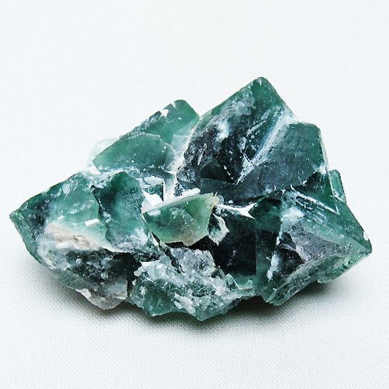 パワーストーン 天然石 フローライト エッグ型虹入り 94g No.380 作家