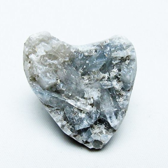 セレスタイト 天青石 ハートシェイプ 原石 [t756-6080]