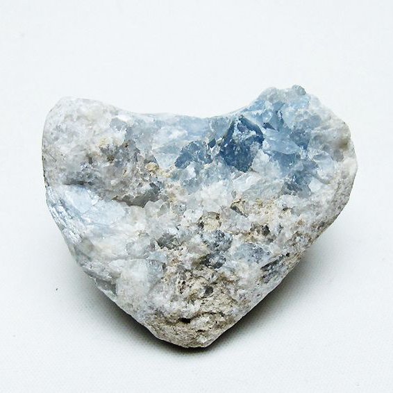 セレスタイト 天青石 ハートシェイプ 原石 [t756-6099]
