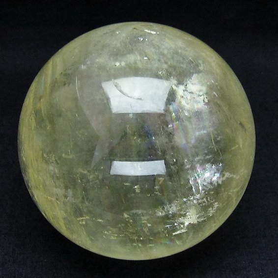 虹入り カルサイト 丸玉 77mm [T758-1241]
