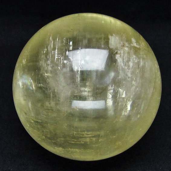 虹入り カルサイト 丸玉 77mm [T758-1242]