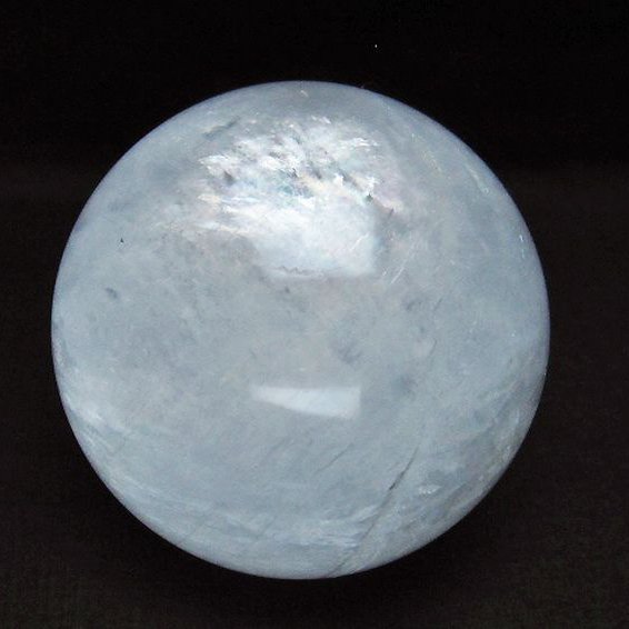 虹入り カルサイト 丸玉 82mm [t758-2084]
