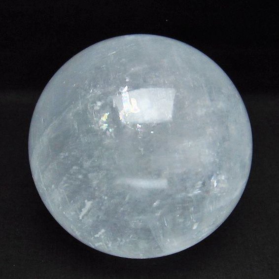 1.5Kg 虹入り カルサイト 丸玉 99mm [T758-2104]