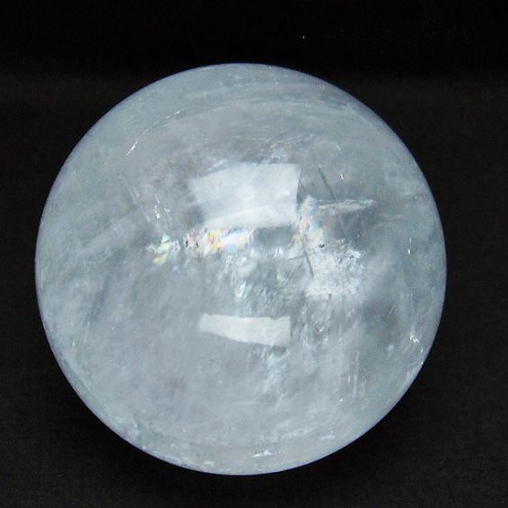 虹入り カルサイト 丸玉 73mm [t758-2139]