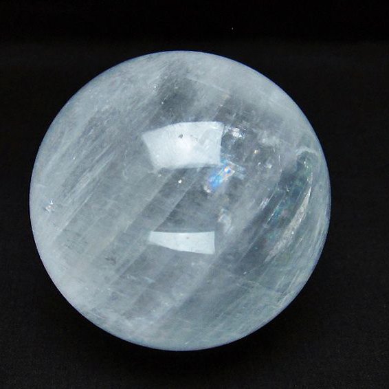 虹入り カルサイト 丸玉 71mm [T758-2157]