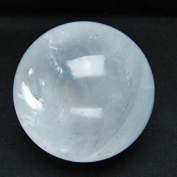 虹入り カルサイト 丸玉 73mm [T758-2158]