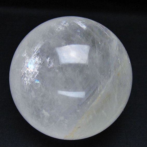 虹入り カルサイト 丸玉 77mm [t758-2259]