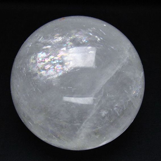 虹入り カルサイト 丸玉 77mm [t758-2262]
