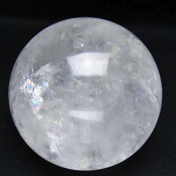 虹入り カルサイト 丸玉 80mm [t758-2417]