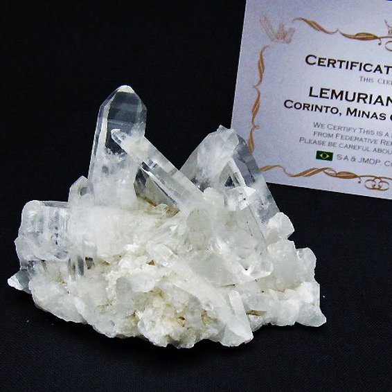 レムリアンシード 水晶 クラスター ミナスジェライス州コリント産  ※証明書付き[T759-1379]