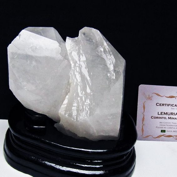 レムリアンシード水晶クラスター ミナスジェライス州コリント産 ※証明書付き[T760-3345]