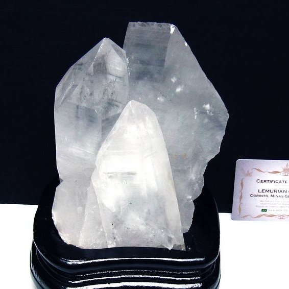 1.3Kg レムリアンシード水晶クラスター ミナスジェライス州コリント産 ※証明書付き[T760-3355]