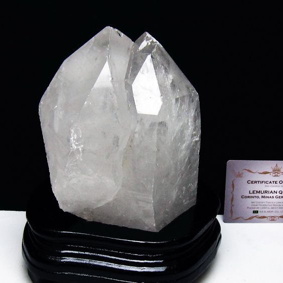 1.4Kg レムリアンシード水晶クラスター ミナスジェライス州コリント産 ※証明書付き[T760-3366]