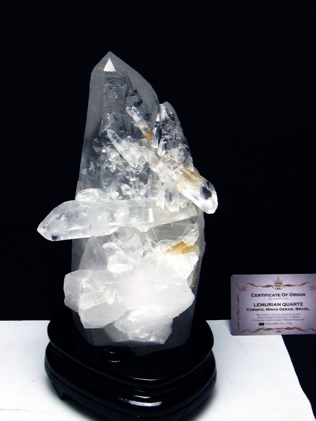 2.4Kg レムリアンシード水晶クラスター ミナスジェライス州コリント産 ※証明書付き[T760-3387]