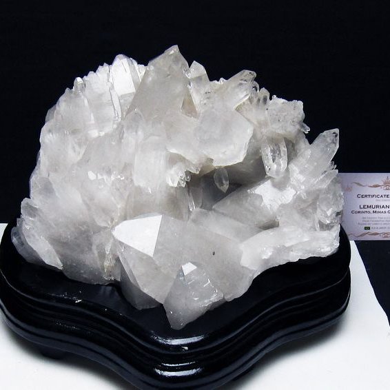 4.3Kg レムリアンシード水晶クラスター ミナスジェライス州コリント産 ※証明書付き[T760-3393]