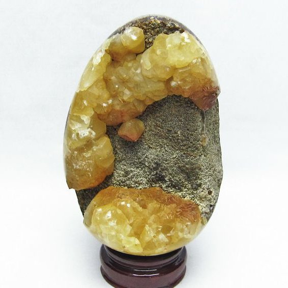 1.1Kg マダガスカル産  タートルジャスパー カルサイト共生  丸玉 [T762-1653]