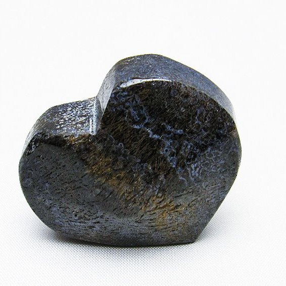 ルチルインアゲート ハート 置物[T763-3518]