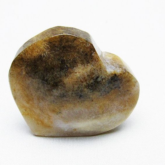 ルチルインアゲート ハート 置物[T763-3588]