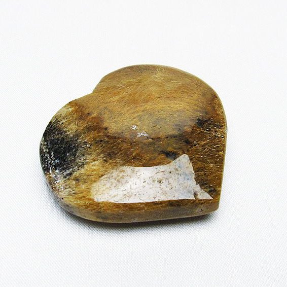 ルチルインアゲート ハート 置物[T763-3619]