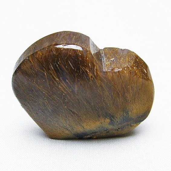 ルチルインアゲート ハート 置物[T763-3666]