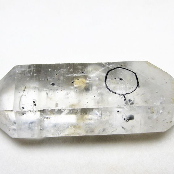 水入り スティブナイト（輝安鉱）入り | ハーキマーダイヤモンド水晶 原石[T768-2355]