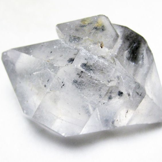 スティブナイト（輝安鉱）入り | ハーキマーダイヤモンド水晶 原石[T768-2489]