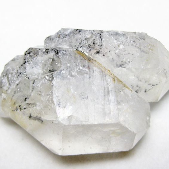 スティブナイト（輝安鉱）入り | ハーキマーダイヤモンド水晶 原石[T768-2527]