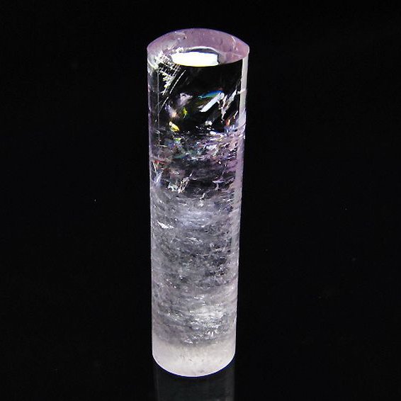 虹入り アメジスト 印材　[T78-635]