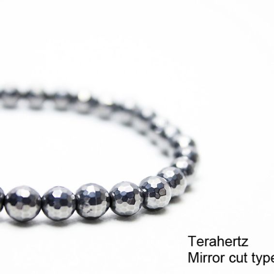 ★細胞活性化・健康★ テラヘルツブレスレット 128面ミラーカット5.5mm 《rv》   [T793-22]