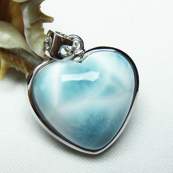 ラリマーハート ペンダント [T8-7736]