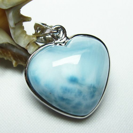 ラリマーハート ペンダント [T8-7740]