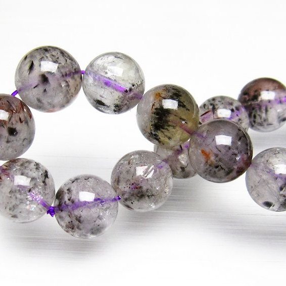 カコクセナイト インクォーツ ブレスレット 13mm [T800-1240]