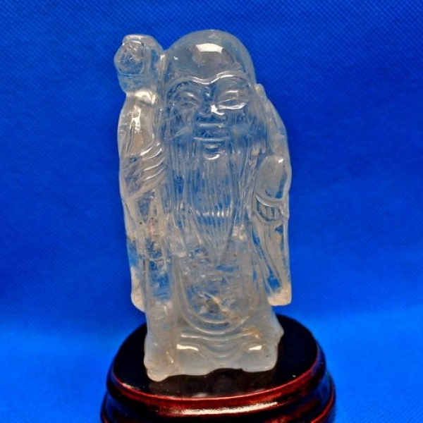 ヒマラヤ水晶 寿星 置物[T800-539]