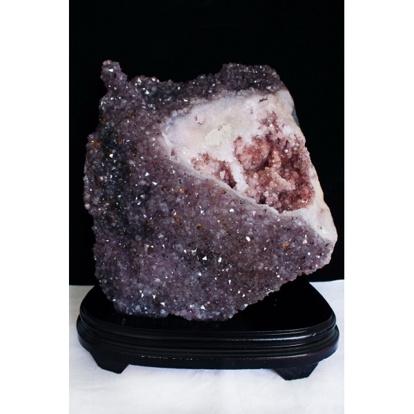 ★浄化効果★23.9Kg ブラジル産 タイチンルチルフラワー水晶アメジストクラスター amethyst [T800-696]