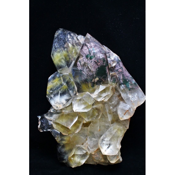 3.8Kg タイチンルチル入り フラワー 水晶クラスター[T801-360]