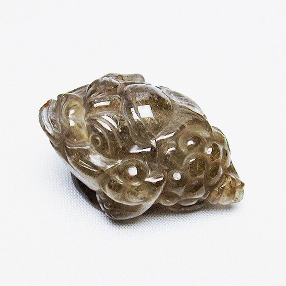 金針ルチルクォーツ 金蟾 置物[T801-430]