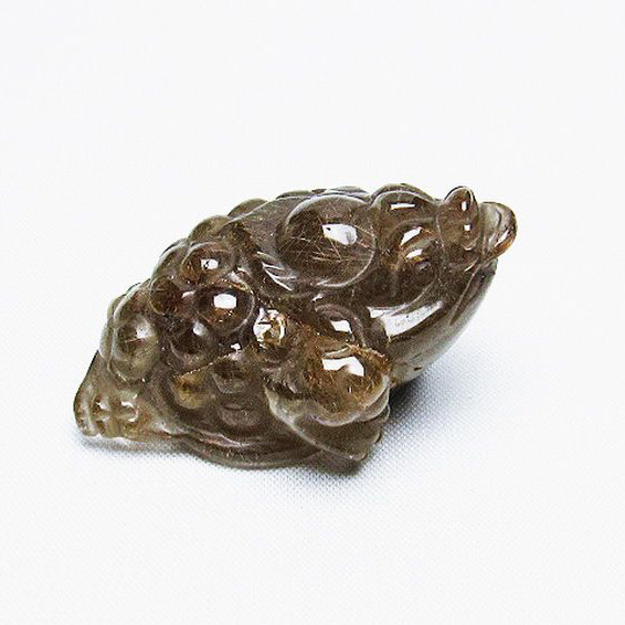 金針ルチルクォーツ 金蟾  置物[T801-483]