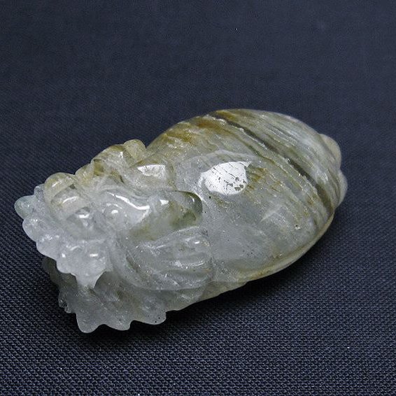 スーパーファントム水晶 龍亀 置物 [t801-519]