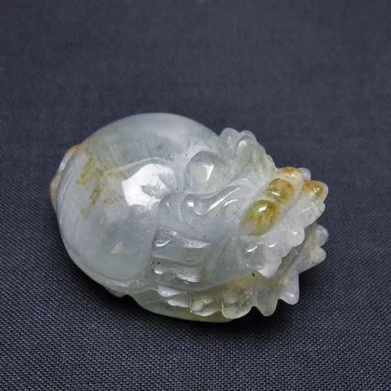 スーパーファントム水晶 龍亀 置物 [t801-541]