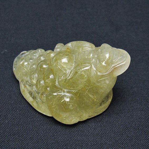 ゴールドタイチンルチル金蟾 置物 [t801-631]